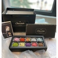 Hộp Socola Truffles Màu Đen, Trắng 10 Viên Làm Quà Tặng Valentine