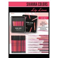 Hộp Son Bút Chì 12 Màu Sáp Sivanna Colors Lip Liner