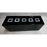 Hộp sơn mài đựng chai rượu , chữ nhật màu đen cẩn ốc, kích thước 34x11x12cm - B86