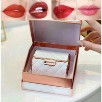 Hộp Son Thỏi HOMPAR Gồm 3 Son Màu+1 Son Dưỡng Ẩm Mịn Môi Lâu Phai Kèm Dây Chuyền Có Hộp Đựng Túi Xách Làm Quà Tặng Cực X