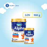 Hộp Sữa bột Vinamilk Dielac Alpha 2 Hộp thiếc 900g cho bé từ 6 - 12 tháng tuổi