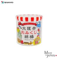 Hộp tăm bông ngoáy tai kháng khuẩn cao cấp Sanyo Osaka Omikuji hàng nội địa Nhật Bản Made in Japan