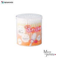 Hộp tăm bông ngoáy tai kháng khuẩn cao cấp dành cho bé hàng chính hãng Sanyo Nhật Bản - Made in Japan - 0911127 - Hộp 110 chiếc