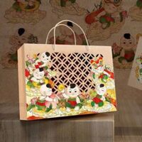 Hộp tết giấy kraft Đông Hồ size L