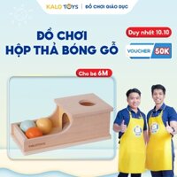 Hộp thả bóng gỗ, đồ chơi giáo dục Montessori  phát triển vận động tinh cho bé từ 6 tháng tuổi  KaloToys