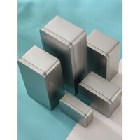 Hộp thiếc Bảo Quản Dày Hộp Thiếc Hình Chữ Nhật Mờ Hộp Bảo Quản Kim Loại Lớn Trà Có Thể Bao Bì Hộp Bảo Quản Nhỏ