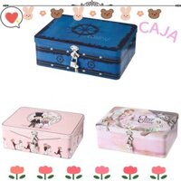 Hộp thiếc CAJA1, Hộp đựng đồ gia dụng dung tích lớn, Hộp đựng đồ trang sức có chìa khóa Hộp rỗng