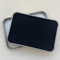 Hộp thiếc đơn giản, hộp bông tai nhỏ, hộp thiếc chống nước cao cấp, hộp lưu trữ, hộp nhãn dán tối giản