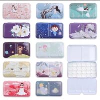 Hộp thiếc đựng màu nước nhiều màu