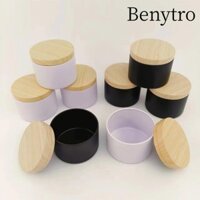Hộp thiếc nến BENYTRO 12 CÁI, Lọ trà miệng rộng 4 / 8oz, Khay thơm tròn bằng sắt nhỏ để làm nến
