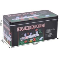Hộp thiếc Poker 200 Chip (Phỉnh Poker) Có Số Kèm Thảm Trải Cao Cấp. Hàng Nhập Khẩu, Xịn Xò, Hot