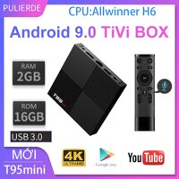 Hộp thông minh TiVi T95MINI 2GB + 16GB Android 9.0 Allwinner H6 Quad-core Cortex-A5 Media player T95MINI 2.4WiFi Set Top Box Voice remote control LazadaMall