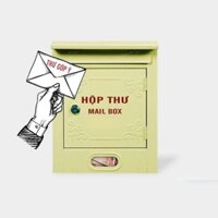 Hộp thư lớn sắt sơn tĩnh điện, thùng đựng thư góp ý TS.03 Xám Xanh