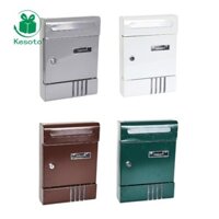 Hộp thư treo tường Kesoto có thể khóa Dễ dàng cài đặt Giá đỡ phong bì với 2 phím Hộp thư báo cho cửa văn phòng bên ngoài ngoài ngoài trời