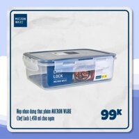 Hộp thực phẩm chia ngăn Chef Lock 1450ml - 3 ngăn - 0004-3 || Chef Lock Plastic Food Container with 3 Compartments 1450ml - 0004-3