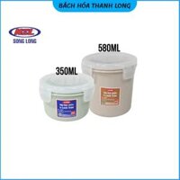 Hộp Thực Phẩm Tròn Bằng Nhựa 4 Khóa, Chống Tràn, Kín Nước Song Long, Dùng Được Trong Lò Vi Sóng – Nội thất gia dụng