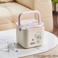 Hộp Thuốc Gia Đình Y Tế/Hộp Đựng Thuốc/Hộp Đựng Thuốc Thường Dùng Nhỏ Cầm Tay/Lưu Trữ Y Tế Minh Bạch Trong Ký Túc Xá Sin