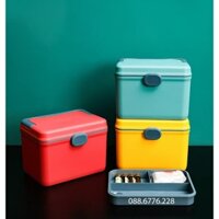 Hộp thuốc y tế - Tủ thuốc gia đình mini hộp thuốc y tế tiện lợi nhựa PP HD Korea