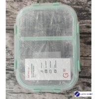 Hộp Thủy Tinh Chia Ngăn Lock&Lock 600ml, 860ml, 1040ml - Hàng Chính Hãng, Thân Bằng Thủy Tinh Chịu Nhiệt, Sử Dụng An Toàn Trong Lò Vi Sóng, Màu Mint - 860ml