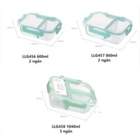 HỘP THỦY TINH CHỊU NHIỆT CHIA NGĂN LOCK&LOCK LLG456 (600ML), LLG457 (860ML), LLG458 1040ML