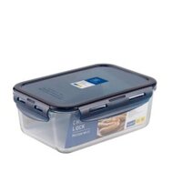 Hộp thủy tinh kín hơi MicronWare chữ nhật 1500ml - 6090 || Chef lock glass food container with blue lid 1500ml - 6090