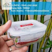 Hộp thủy tinh Lock&amp;Lock Baby Food Container dùng đựng thức ăn cho bé LLG820S3 LLG414S3 LLG508S3 LLG812 LLG510S3 LLG161S3 - 1 hộp LLG414 160ml