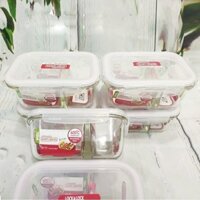 hộp thủy tinh lock&lock chia 2 ngăn - hộp thủy tinh lock&lock chia 2 ngăn