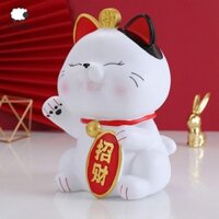 Hộp Tiết Kiệm Hình Mèo UTENEW, Chống Rơi Mèo Dễ Thương Heo Đất, Ngộ nghĩnh Dung Tích Lớn Bền Đẹp Hình Mèo May Mắn Năm Mới