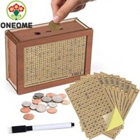 Hộp tiết kiệm ONEOME kèm bút đánh dấu Tiền mặt trang trí
