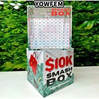 Hộp tiết kiệm tiền mặt YOWFEM, Ngân hàng heo đất 10K bằng nhựa, Hộp đựng tiền khẩn cấp an toàn trong suốt sáng tạo