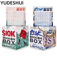 Hộp tiết kiệm tiền mặt YudhUI, Ngân hàng heo đất dung tích lớn 10K, Hộp đựng tiền khẩn cấp an toàn bằng nhựa di động sáng tạo