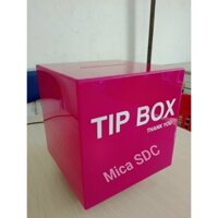 hộp tip box Vuông 15 - hộp đựng tiền tip có khóa sắt - hộp đựng tiền tiết kiệm có khóa