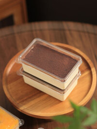 Hộp Tiramisu Lớp Trong Suốt Mousse Bánh Đậu Nành Sữa Đậu Nành Dùng Một Lần Món Tráng Miệng Nướng Hộp Bao Bì