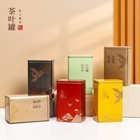 [Hộp trà] Hộp trà Marco sắt kín, hộp lưu trữ trà đen, trà xanh, trà đỏ rời, hộp rỗng, logo tùy chỉnh