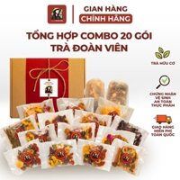 Hộp trà thảo mộc Đoàn Viên 20 gói, trà hữu cơ, quà tặng sức khoẻ