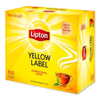 Hộp trà túi lọc Lipton nhãn vàng 100 gói 200g