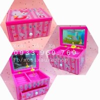 Hộp trang sức âm nhạc mini Hello Kitty dễ thương 14*12*6cm