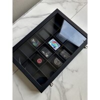 Hộp Trang Sức Hộp Trang Sức Hộp Đá Quý Hộp Bảo Quản Hộp Hiển Thị Zippo Counter Display Stand Live Lighting Collection Box Hộp Bảo Quản Hộp Bảo Quản