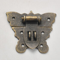 Hộp trang sức khóa hộp bướm cổ điển Hộp trang sức khóa mũi hộp gỗ khóa bao bì hộp quà tặng nắp lật khóa Khóa Hợp Kim Phụ kiện trang trí BZ6Y