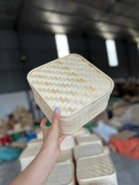 Hộp Tre Vuông Đựng Quà kích thước 22x22xh10cm
