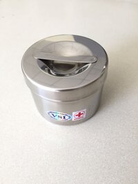 Hộp tròn inox đúc y tế 7.5x6 (size nhỏ)