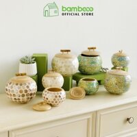 Hộp tròn tre khảm trai cao cấp BAMBOOO ECO quà tặng hàng Việt Nam cho khách hàng cá nhân doanh nghiệp bạn bè thân yêu