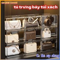 Hộp Trong Suốt Đựng Sách Có Tay Cầm Tiện Dụng,tủ đựng bảo quản, tủ đựng túi xách, tủ đựng sách, tủ đựng đồ lặt vặt