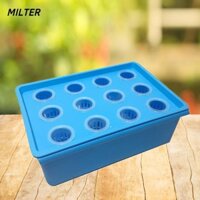 Hộp trồng thủy canh MILTER, Hộp trồng trọt ban công 12 lỗ, Giỏ xốp tái sử dụng Dung dịch dinh dưỡng Hộp trồng rau củ