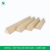 Hộp trụ dài tam giác thay thế ống giấy - Hộp carton đóng gói hàng - NHIỀU KÍCH THƯỚC - MHTG4 - D5x65 cm - 10 hộp