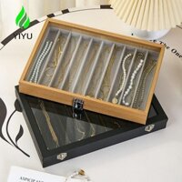 Hộp trưng bày mặt dây chuyền Dụng cụ sắp xếp ngăn kéo bằng gỗ Vòng đeo tay dài