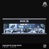 Hộp trưng bày mica mô phỏng Workshop HKS kích thước 30x13.3x10cm tỉ lệ 1:64 MoreArt MO914105