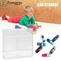 Hộp trưng bày mô hình ô tô ZONGGJZ, 8 khe cắm ô tô chống bụi, Hộp đựng đồ chơi mô hình trong suốt dành cho trẻ em Hộp lưu trữ đồ chơi mô hình trong suốt Hot Wheels