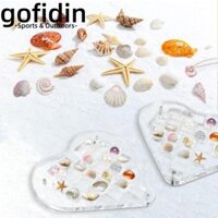 Hộp trưng bày vỏ sò từ tính GOFIDIN, Hộp đựng vỏ sò hình trái tim tình yêu trong suốt, Hộp đựng đồ gia đình Nhựa Mini dung tích lớn Ngăn đựng đồ thủ công nhỏ