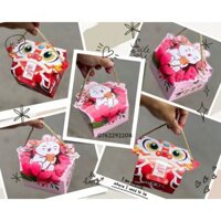 Hộp trung thu 1 bánh 125-250g Thỏ ú/Kỳ Lân mẫu 2024 (set10)